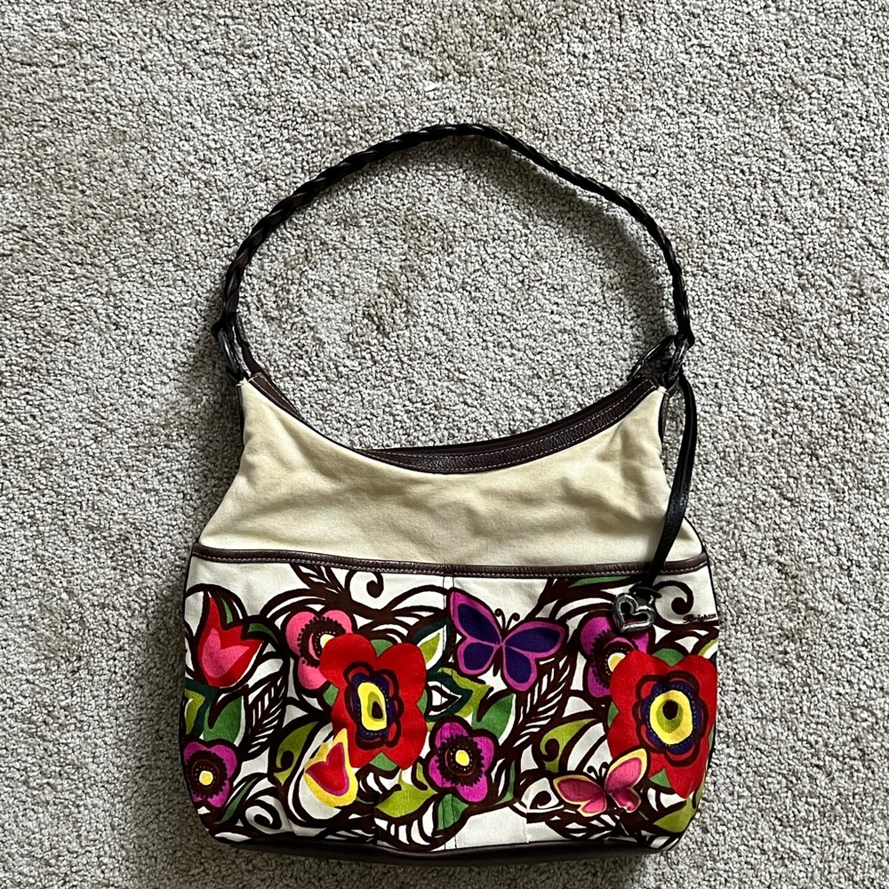 Vintage Brighton Vibrant Floral Canvas Shoulder Bag